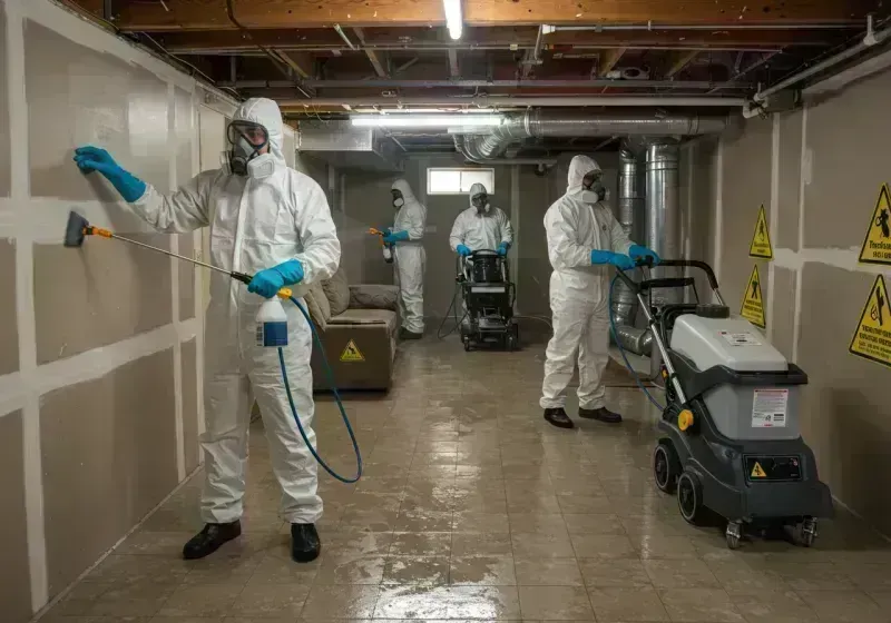 Basement Moisture Removal and Structural Drying process in Bloomfield, MO